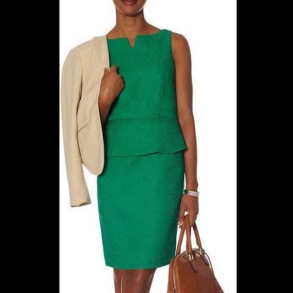 NWT Limited green peplum sheath dress